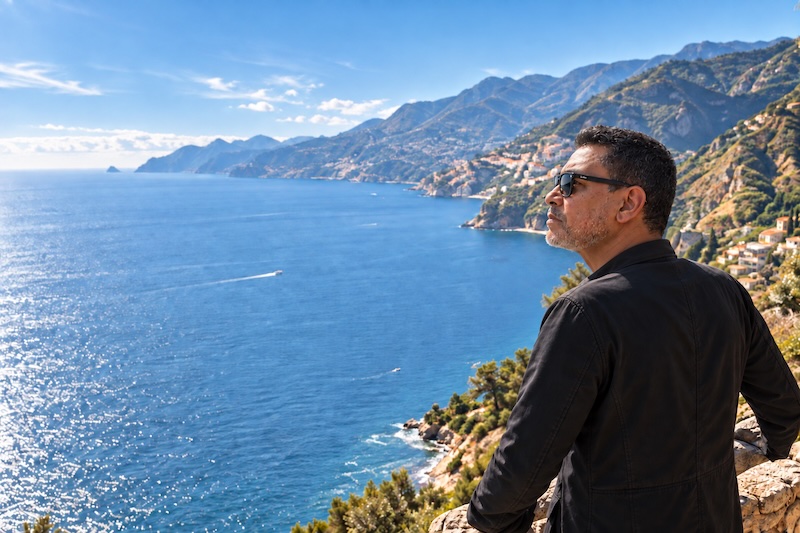 Portrait at a coastal overlook